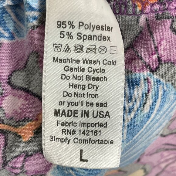 LuLaRoe Womens Large Maxi Skirt Vibrant Floral Print Stretch Pull On - Picture 4 of 7